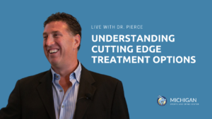 Title slide discussing cutting edge pain treatment options